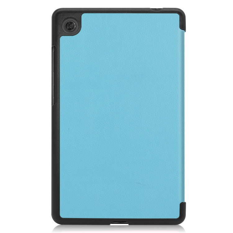 For Lenovo Tab M7 Custer Texture Horizontal Flip PU Leather Case with Three-folding Holder