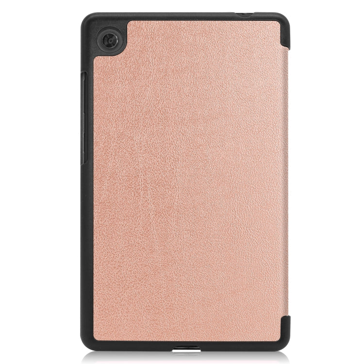 For Lenovo Tab M7 Custer Texture Horizontal Flip PU Leather Case with Three-folding Holder