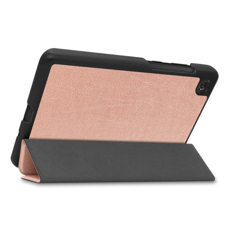 For Lenovo Tab M7 Custer Texture Horizontal Flip PU Leather Case with Three-folding Holder