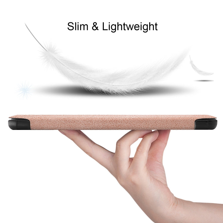 For Lenovo Tab M7 Custer Texture Horizontal Flip PU Leather Case with Three-folding Holder