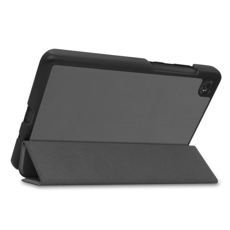 For Lenovo Tab M7 Custer Texture Horizontal Flip PU Leather Case with Three-folding Holder