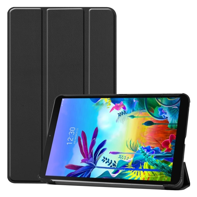For LG G Pad 5 10.1 Custer Texture Horizontal Flip PU Leather Case with Three-folding Holder