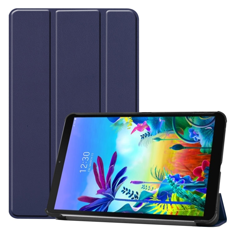 For LG G Pad 5 10.1 Custer Texture Horizontal Flip PU Leather Case with Three-folding Holder