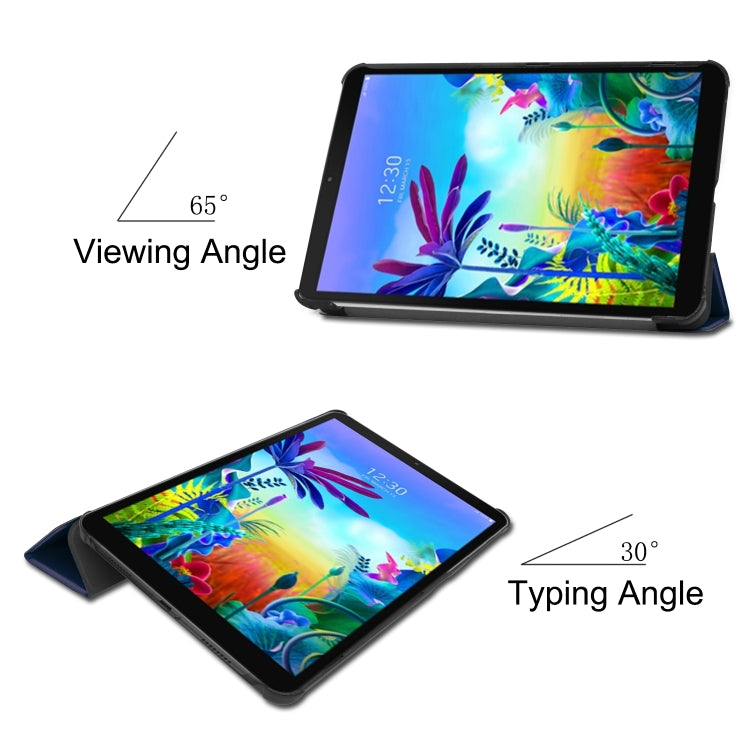 For LG G Pad 5 10.1 Custer Texture Horizontal Flip PU Leather Case with Three-folding Holder