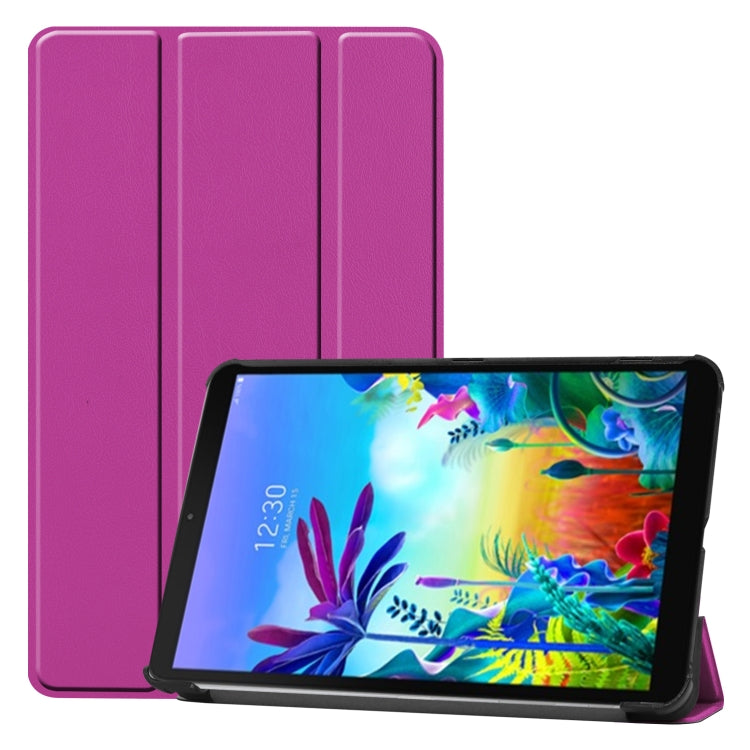 For LG G Pad 5 10.1 Custer Texture Horizontal Flip PU Leather Case with Three-folding Holder