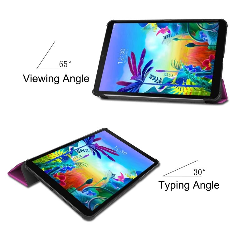 For LG G Pad 5 10.1 Custer Texture Horizontal Flip PU Leather Case with Three-folding Holder