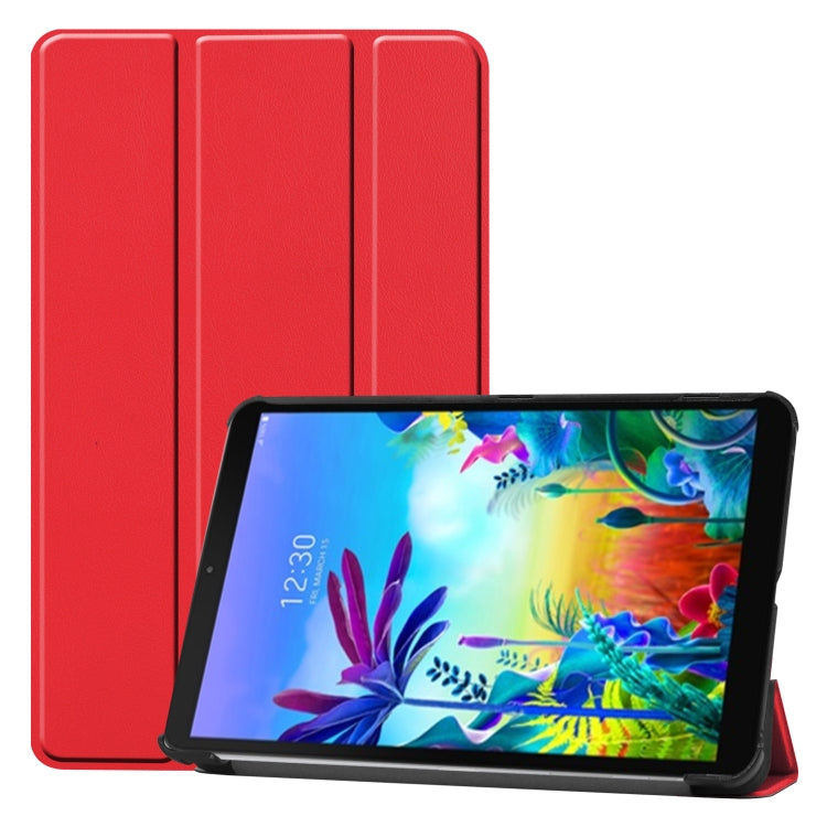 For LG G Pad 5 10.1 Custer Texture Horizontal Flip PU Leather Case with Three-folding Holder
