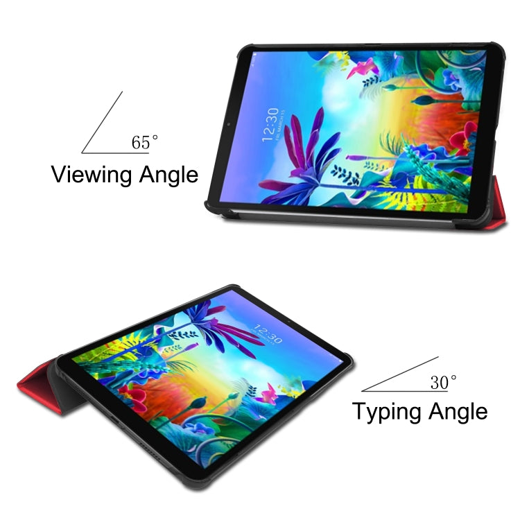 For LG G Pad 5 10.1 Custer Texture Horizontal Flip PU Leather Case with Three-folding Holder