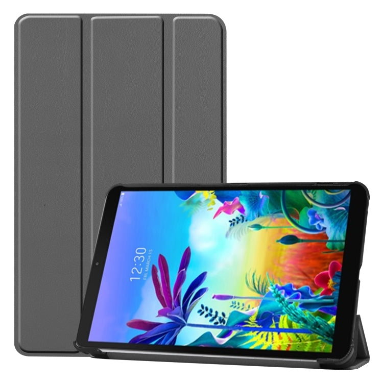 For LG G Pad 5 10.1 Custer Texture Horizontal Flip PU Leather Case with Three-folding Holder