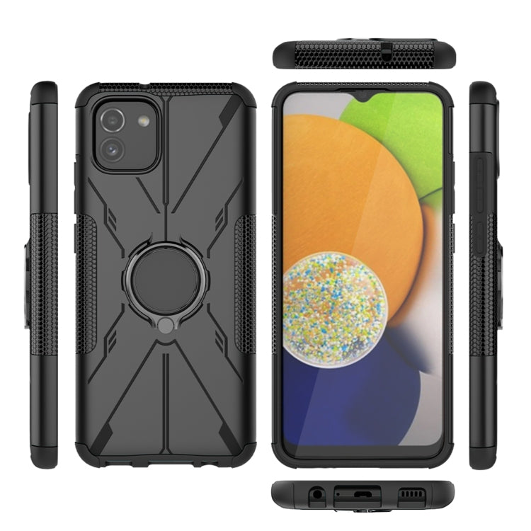 For Samsung Galaxy A03 166mm EU Version Armor Bear Shockproof PC + TPU Phone Case