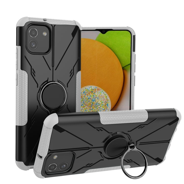 For Samsung Galaxy A03 166mm EU Version Armor Bear Shockproof PC + TPU Phone Case