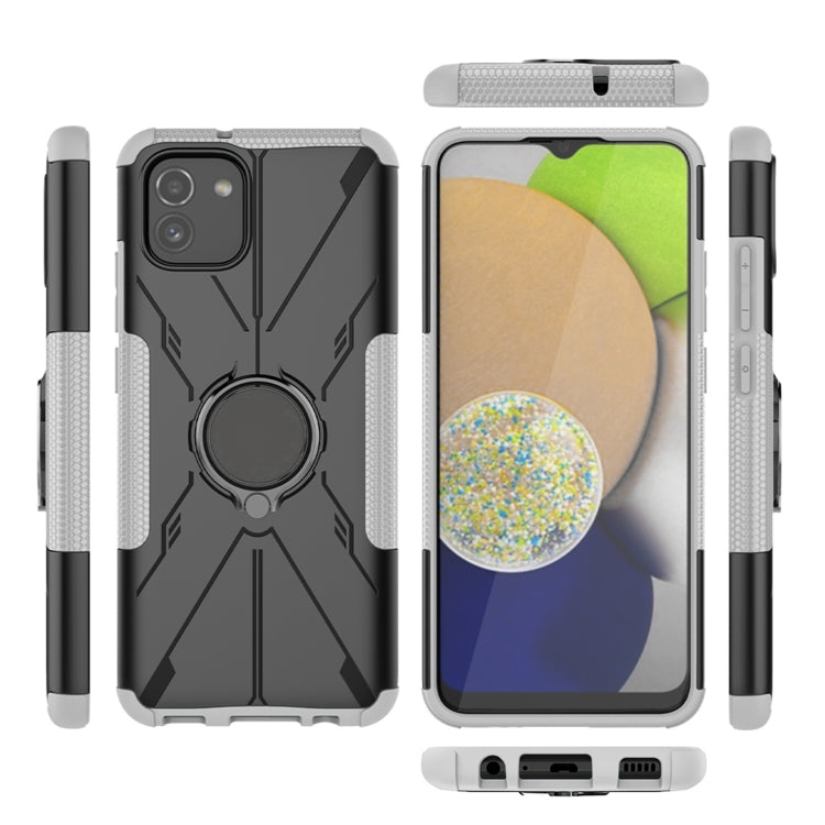 For Samsung Galaxy A03 166mm EU Version Armor Bear Shockproof PC + TPU Phone Case