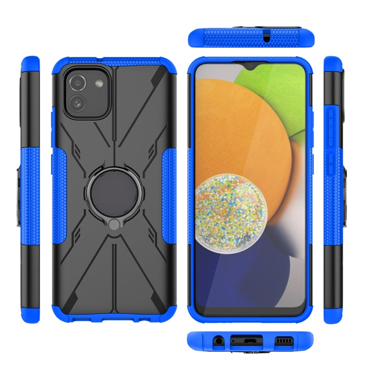 For Samsung Galaxy A03 166mm EU Version Armor Bear Shockproof PC + TPU Phone Case