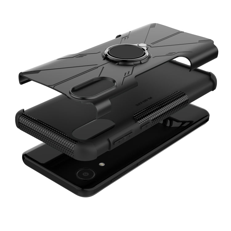 For Samsung Galaxy A03 Core Armor Bear Shockproof PC + TPU Phone Case