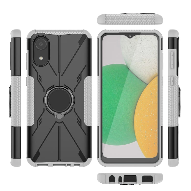 For Samsung Galaxy A03 Core Armor Bear Shockproof PC + TPU Phone Case