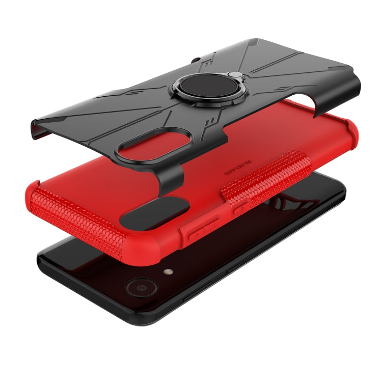 For Samsung Galaxy A03 Core Armor Bear Shockproof PC + TPU Phone Case