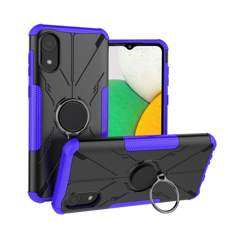 For Samsung Galaxy A03 Core Armor Bear Shockproof PC + TPU Phone Case