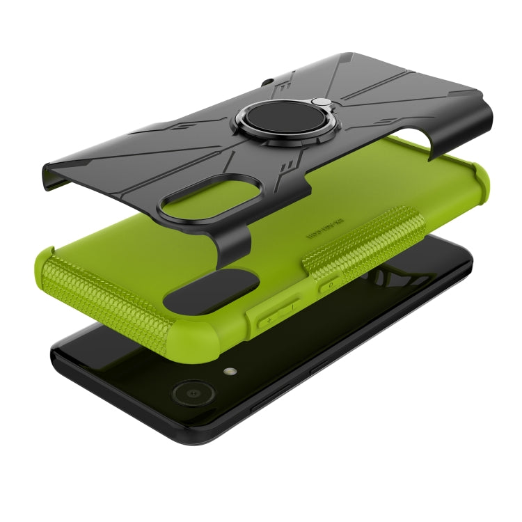 For Samsung Galaxy A03 Core Armor Bear Shockproof PC + TPU Phone Case