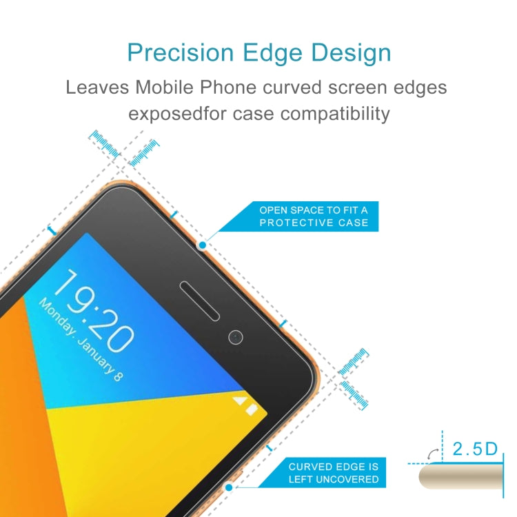 10 PCS 0.26mm 9H 2.5D Tempered Glass Film For Itel A16