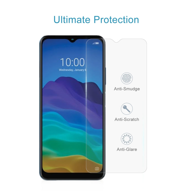 50 PCS 0.26mm 9H 2.5D Tempered Glass Film For ZTE Blade A52