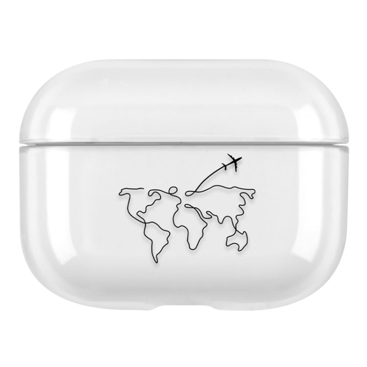 For AirPods Pro Stick Figure Mapping Transparent Earphone Protective Case