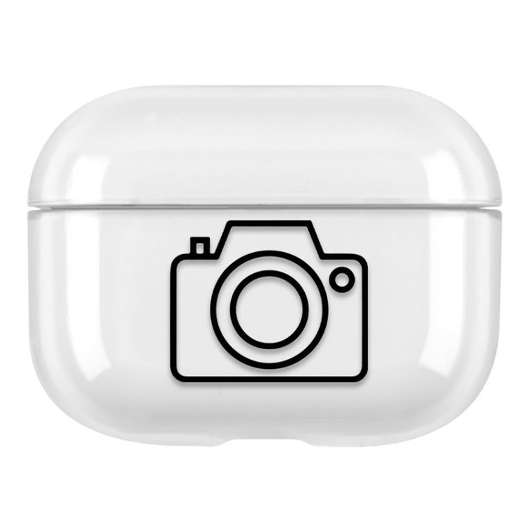 For AirPods Pro Stick Figure Mapping Transparent Earphone Protective Case