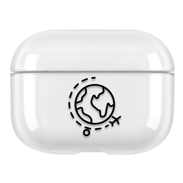 For AirPods Pro Stick Figure Mapping Transparent Earphone Protective Case