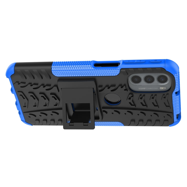 For Motorola Moto G31 / G41 Tire Texture TPU + PC Phone Case with Holder