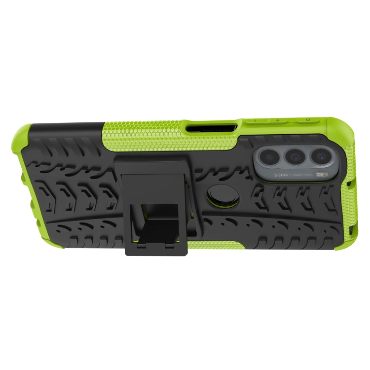 For Motorola Moto G31 / G41 Tire Texture TPU + PC Phone Case with Holder