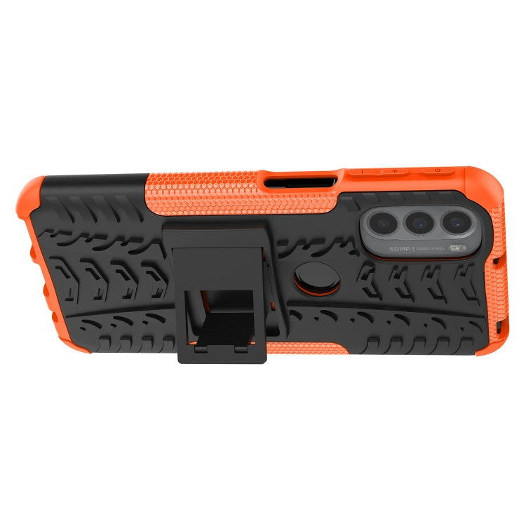 For Motorola Moto G31 / G41 Tire Texture TPU + PC Phone Case with Holder