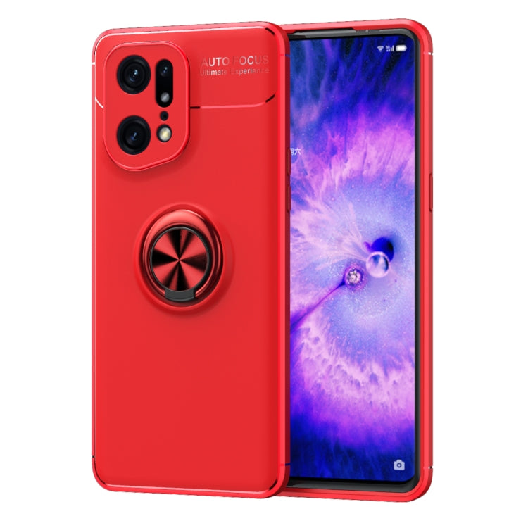 For OPPO Find X5 Pro Metal Ring Holder TPU Phone Case