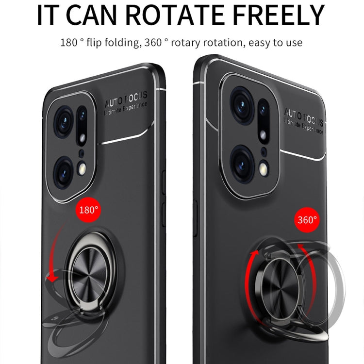 For OPPO Find X5 Pro Metal Ring Holder TPU Phone Case