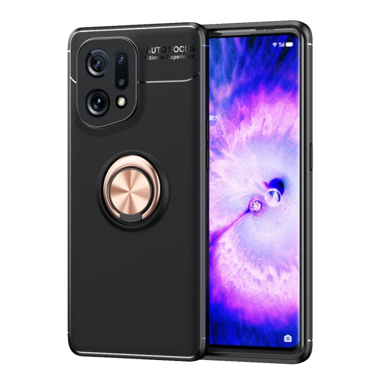 For OPPO Find X5 Metal Ring Holder TPU Phone Case