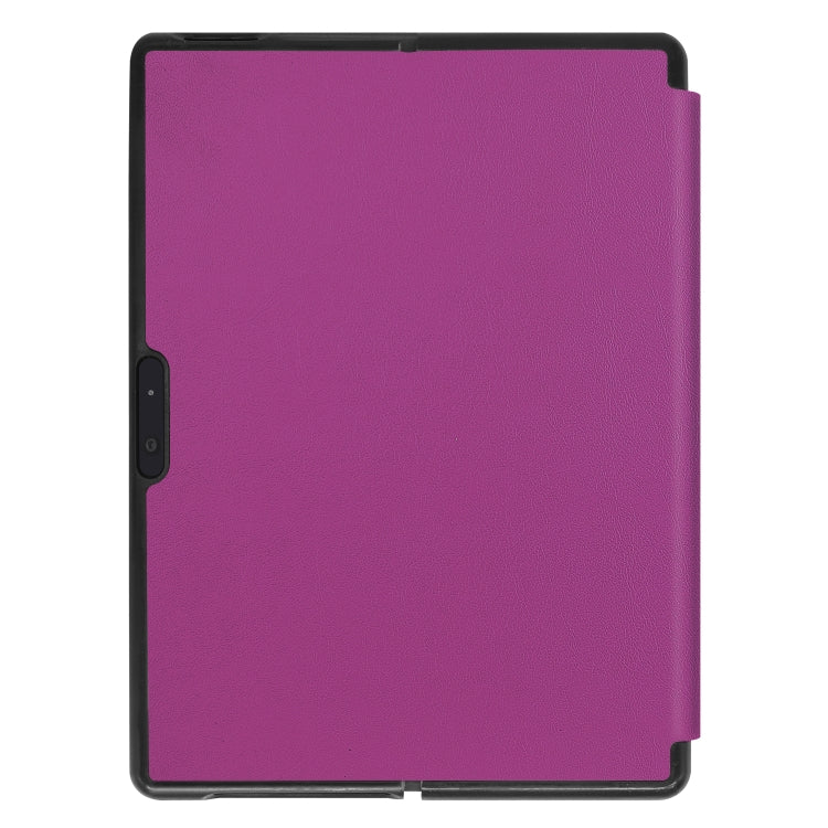 For Microsoft Surface Pro X Custer Texture Horizontal Flip PU Leather Case, with Holder