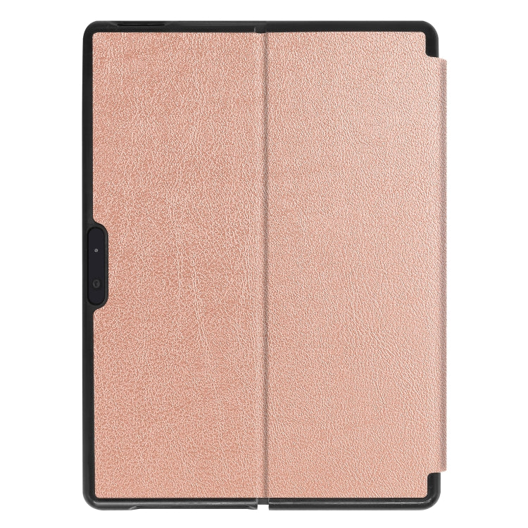 For Microsoft Surface Pro X Custer Texture Horizontal Flip PU Leather Case, with Holder