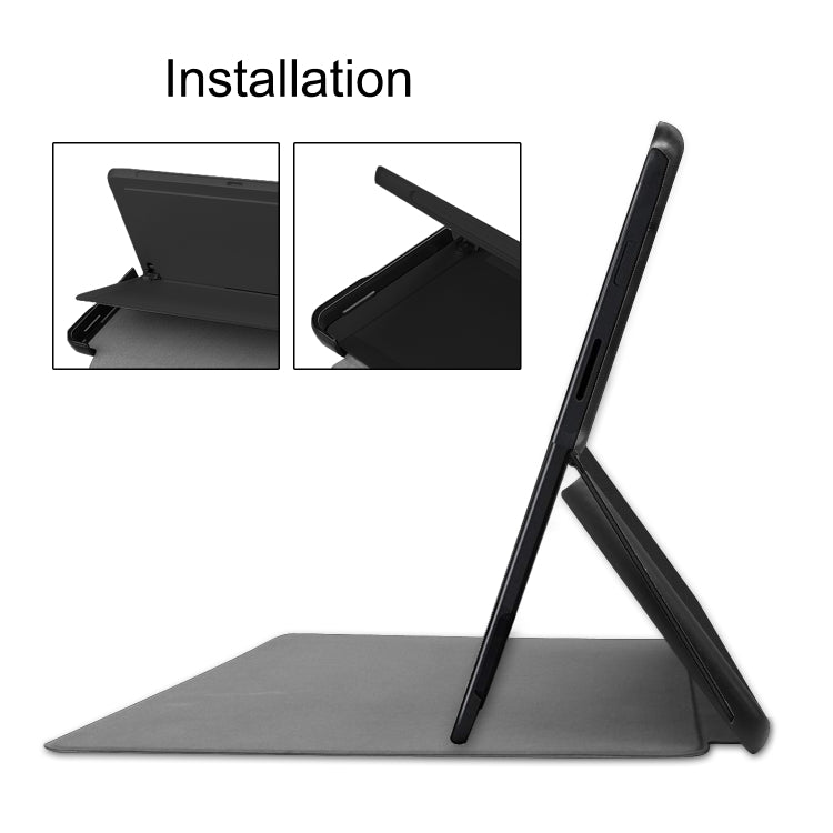 For Microsoft Surface Pro X Custer Texture Horizontal Flip PU Leather Case, with Holder