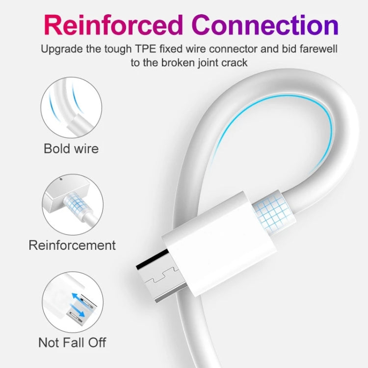 USB to Micro USB Copper Core Charging Cable, Cable Length:50cm