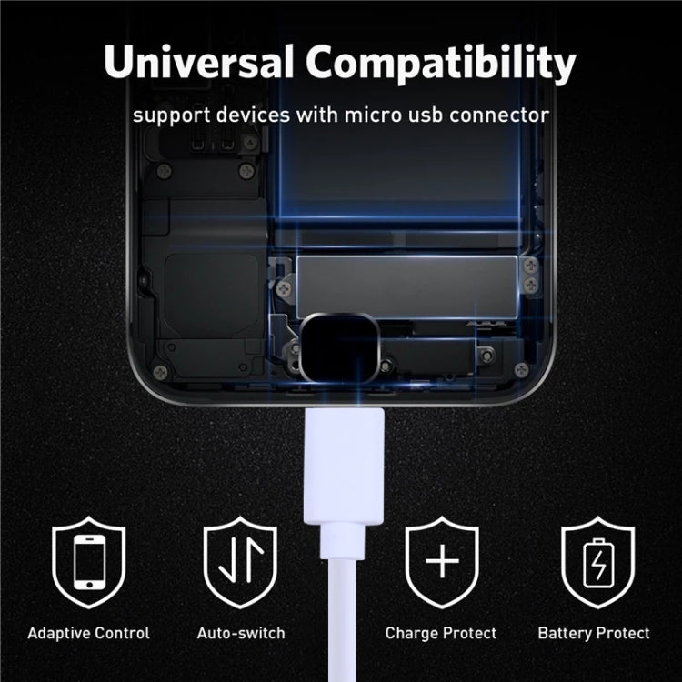 USB to Micro USB Copper Core Charging Cable, Cable Length:50cm