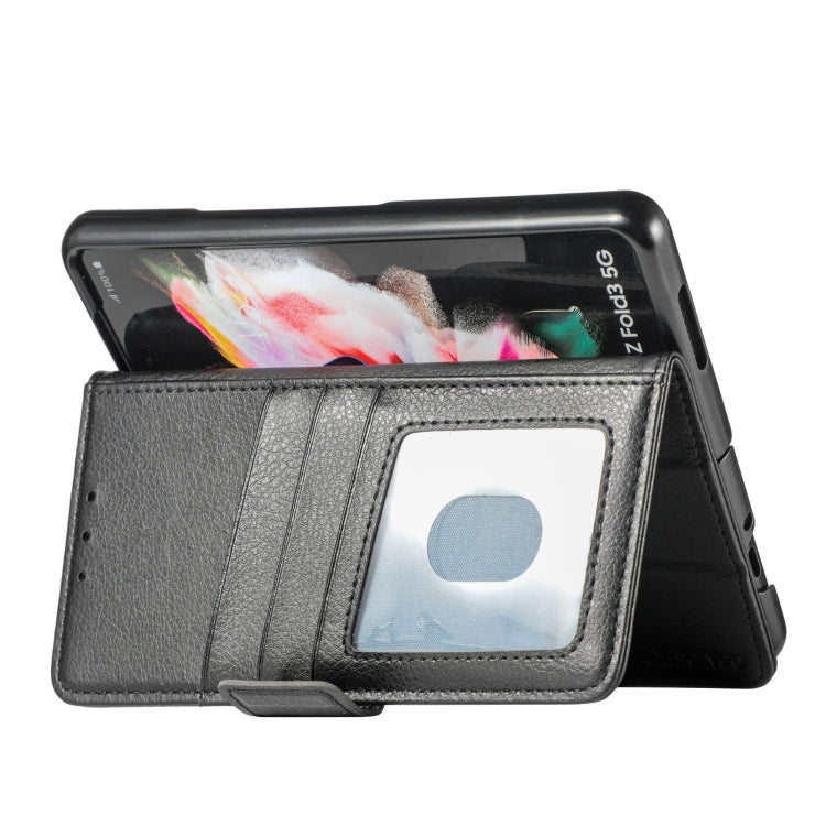 For Samsung Galaxy Z Fold3 5G Multi-function Card Pen Slot Leather Phone Case