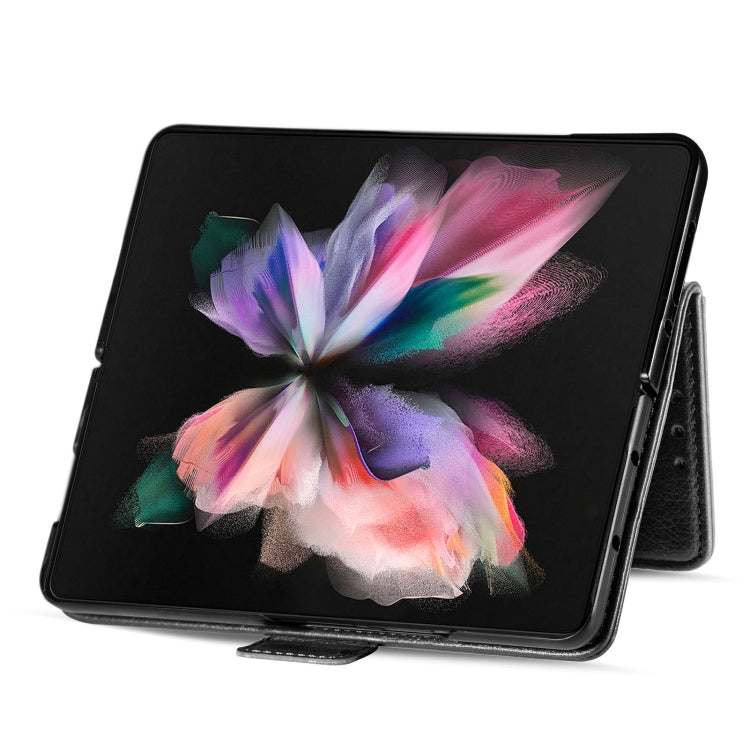 For Samsung Galaxy Z Fold3 5G Multi-function Card Pen Slot Leather Phone Case