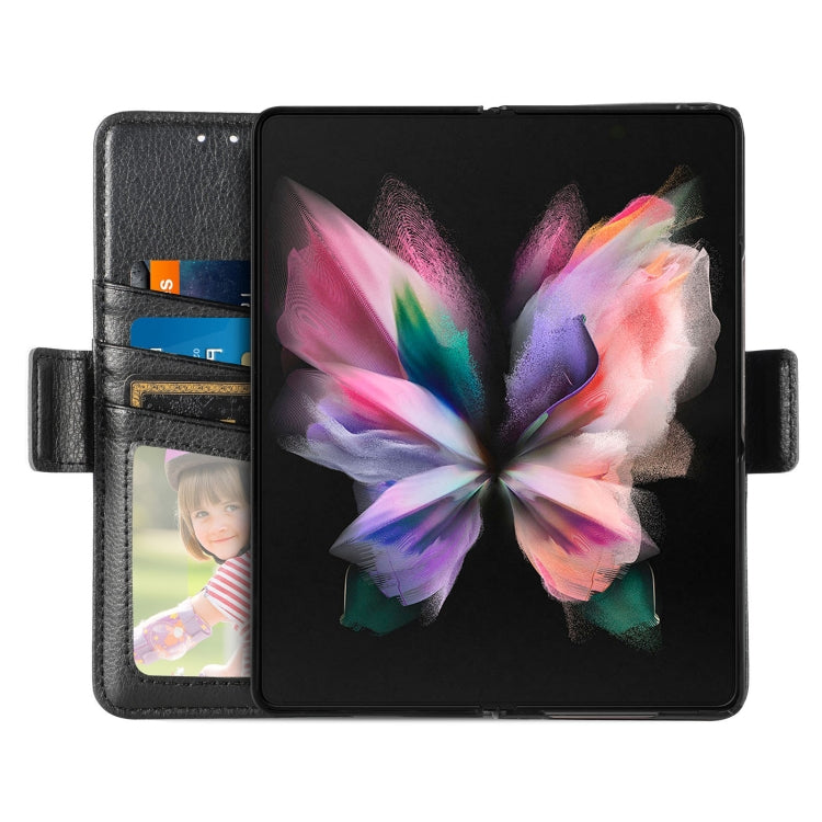 For Samsung Galaxy Z Fold3 5G Multi-function Card Pen Slot Leather Phone Case