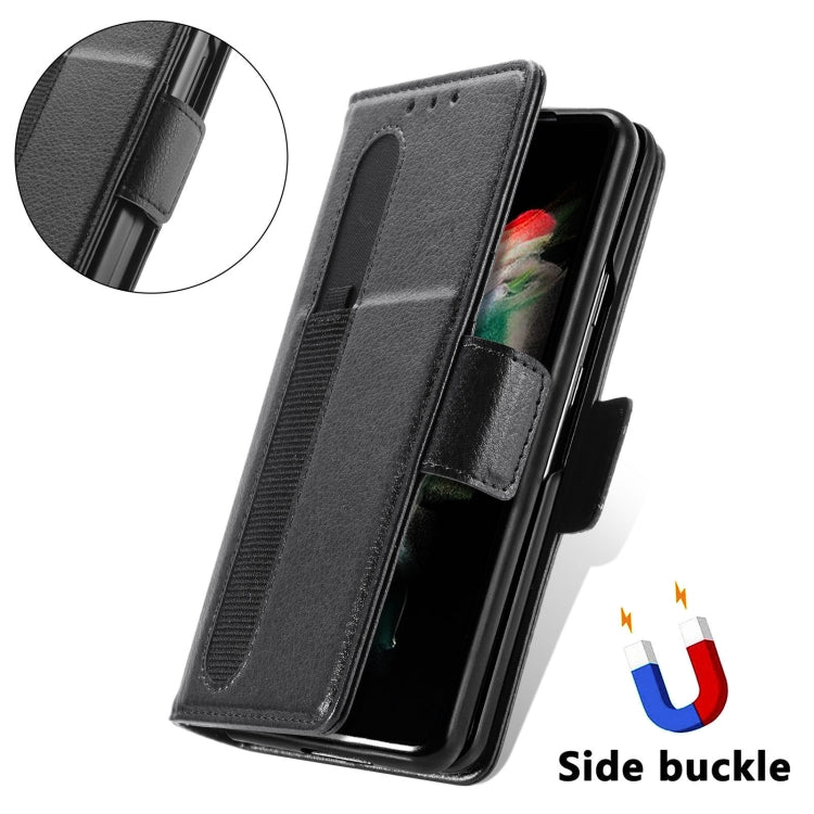 For Samsung Galaxy Z Fold3 5G Multi-function Card Pen Slot Leather Phone Case