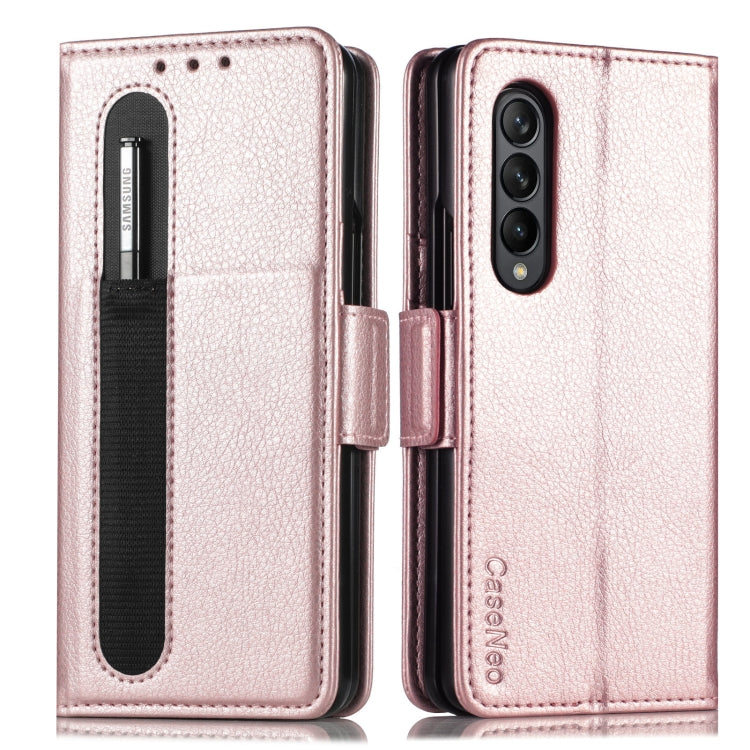 For Samsung Galaxy Z Fold3 5G Multi-function Card Pen Slot Leather Phone Case
