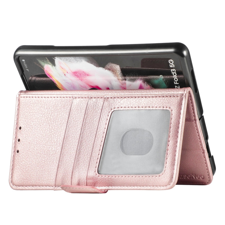 For Samsung Galaxy Z Fold3 5G Multi-function Card Pen Slot Leather Phone Case