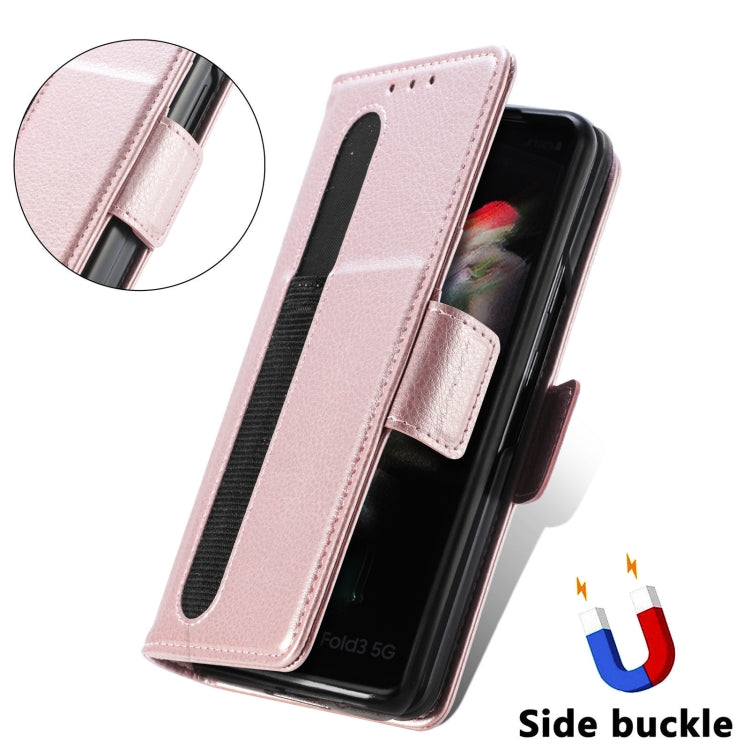 For Samsung Galaxy Z Fold3 5G Multi-function Card Pen Slot Leather Phone Case