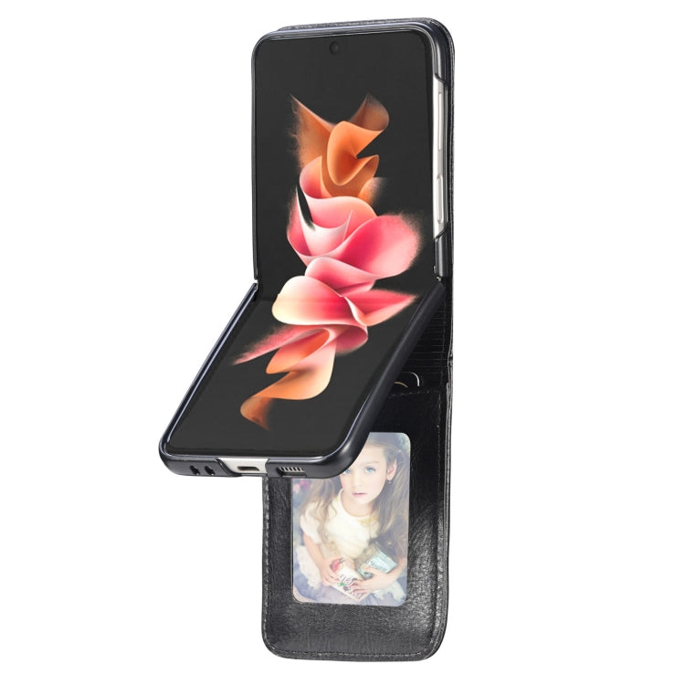 For Samsung Galaxy Z Flip3 5G Vertical Flip Card Slot Leather Phone Case