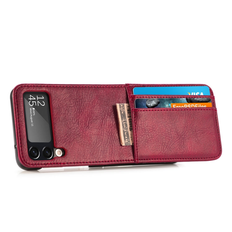 For Samsung Galaxy Z Flip3 5G Vertical Flip Card Slot Leather Phone Case