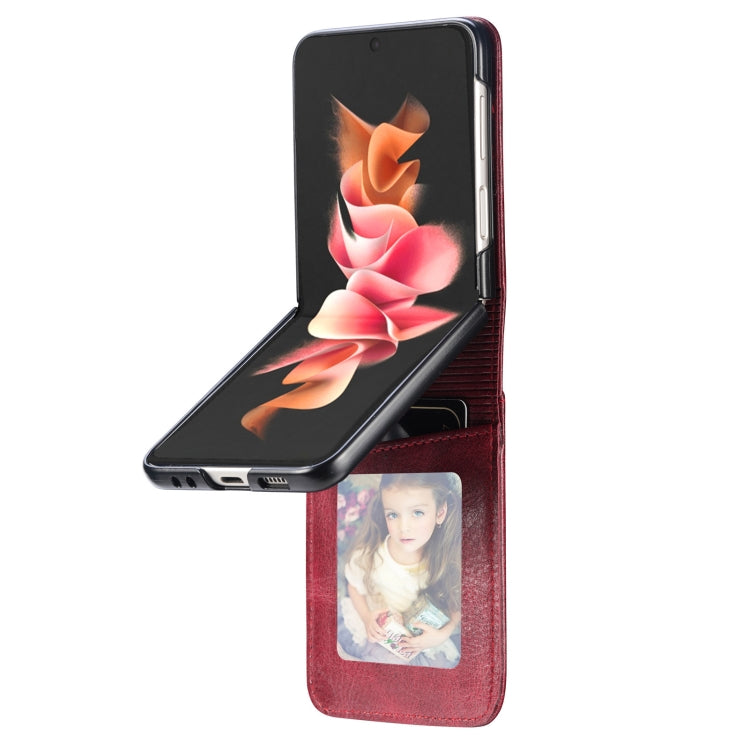 For Samsung Galaxy Z Flip3 5G Vertical Flip Card Slot Leather Phone Case