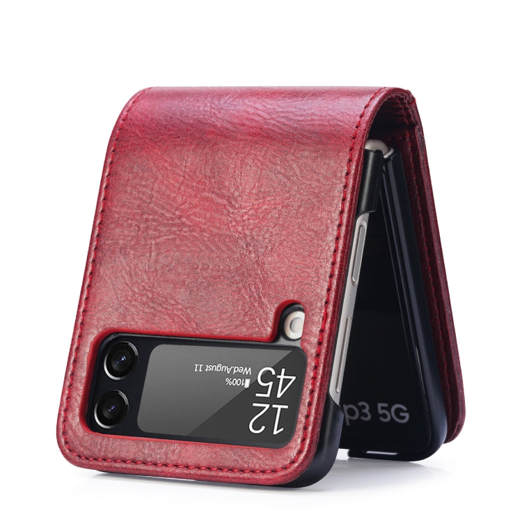 For Samsung Galaxy Z Flip3 5G Vertical Flip Card Slot Leather Phone Case