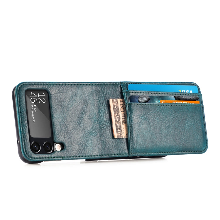 For Samsung Galaxy Z Flip3 5G Vertical Flip Card Slot Leather Phone Case